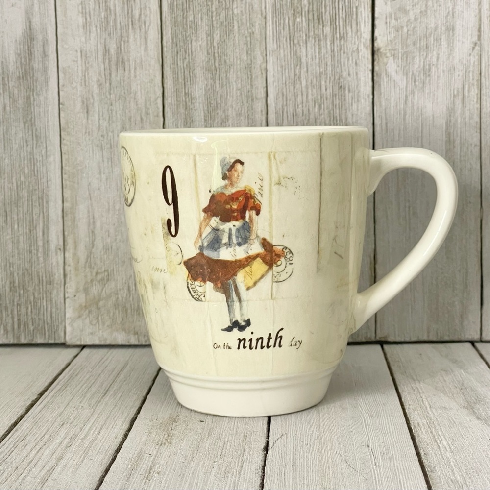 WILLIAMS-SONOMA Twelve Days of Christmas Days 9 & 10 Coffee Mug
